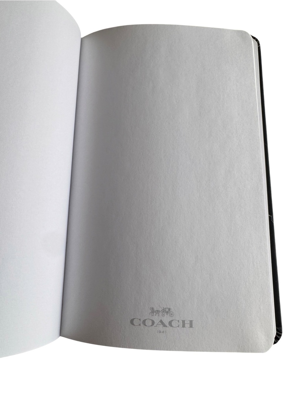 Coach Black Logo Elastic Hardcover Notebook - Picture 3 of 3